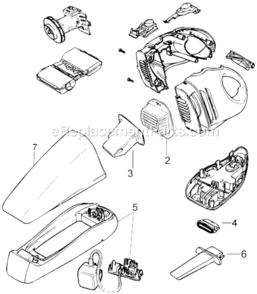 Page A Diagram and Parts List for CWV9630 Type 1 Black and Decker Hand Vacuum